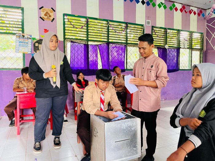 Pemilihan Ketua dan Wakil Ketua OSIM MTsN 5 Tebo: Paslon Imam Bagus & Mirdasari Unggul dengan 70 Suara