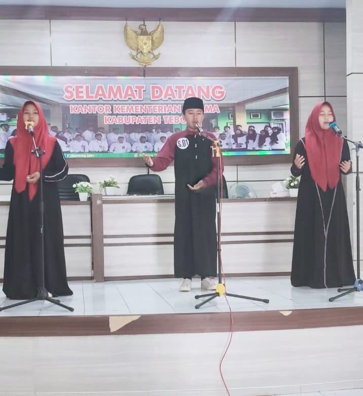 TIGA SISWA MTSN 5 TEBO IKUTI LOMBA SAHRIL QURAN DALAM RANGKA HAB KEMENTERIAN AGAMA KE-79