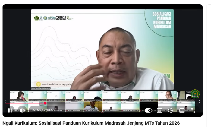 Kepala MTsN 5 Tebo Ikuti Sosialisasi Panduan Kurikulum 2026